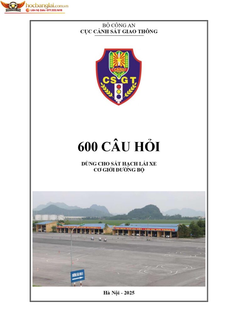 bộ 600 câu hỏi dùng cho sát hạch lái xe cơ giới đường bộ (1) page 0001