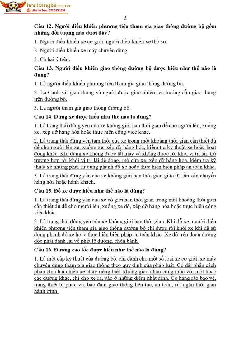 bộ 600 câu hỏi dùng cho sát hạch lái xe cơ giới đường bộ (1) page 0007