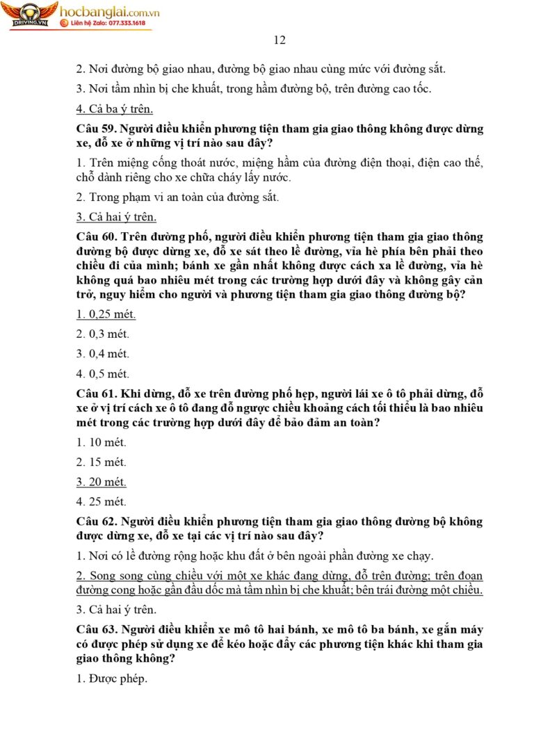 bộ 600 câu hỏi dùng cho sát hạch lái xe cơ giới đường bộ (1) page 0016