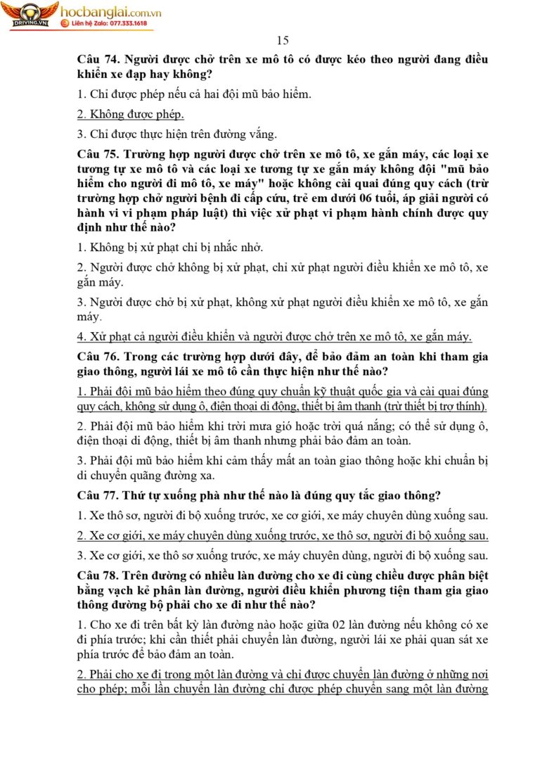 bộ 600 câu hỏi dùng cho sát hạch lái xe cơ giới đường bộ (1) page 0019