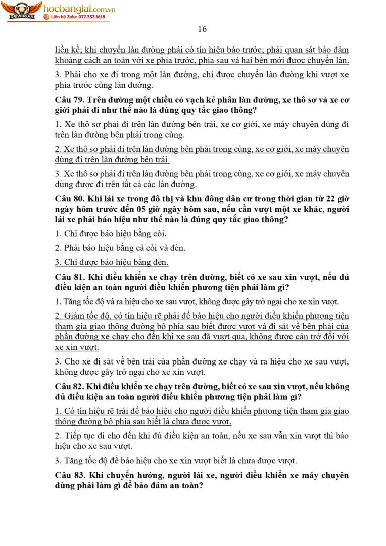 bộ 600 câu hỏi dùng cho sát hạch lái xe cơ giới đường bộ (1) page 0020