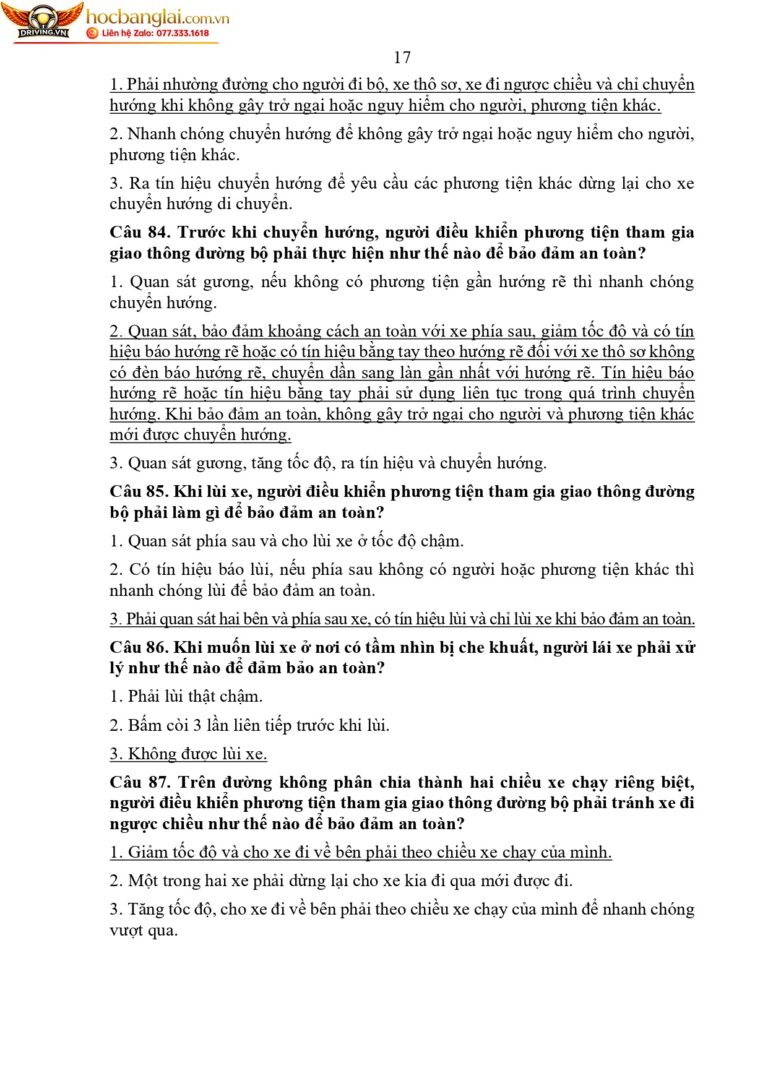 bộ 600 câu hỏi dùng cho sát hạch lái xe cơ giới đường bộ (1) page 0021