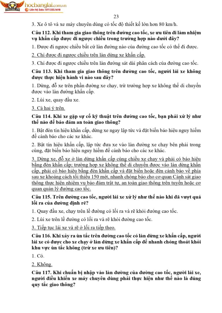 bộ 600 câu hỏi dùng cho sát hạch lái xe cơ giới đường bộ (1) page 0027