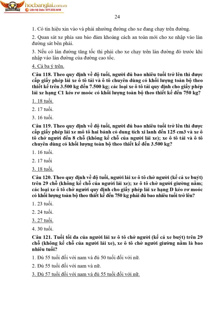 bộ 600 câu hỏi dùng cho sát hạch lái xe cơ giới đường bộ (1) page 0028