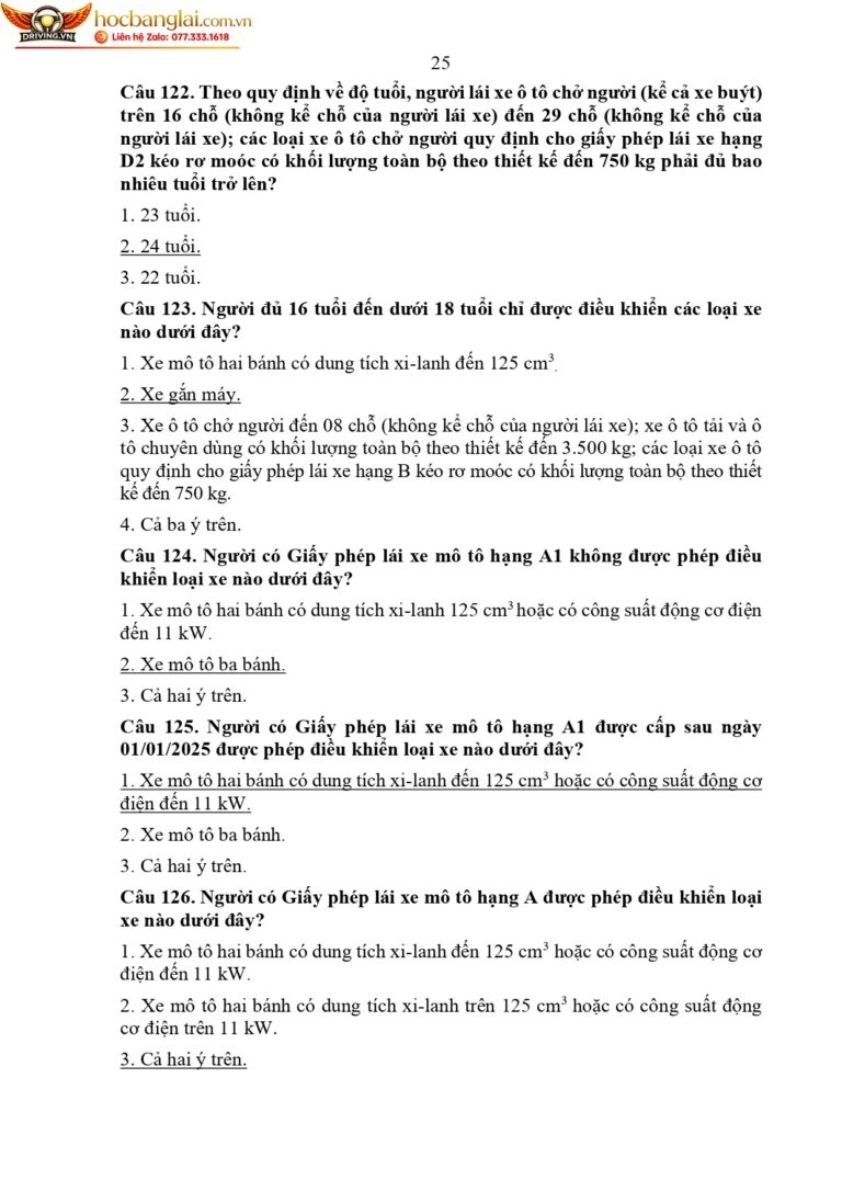 bộ 600 câu hỏi dùng cho sát hạch lái xe cơ giới đường bộ (1) page 0029