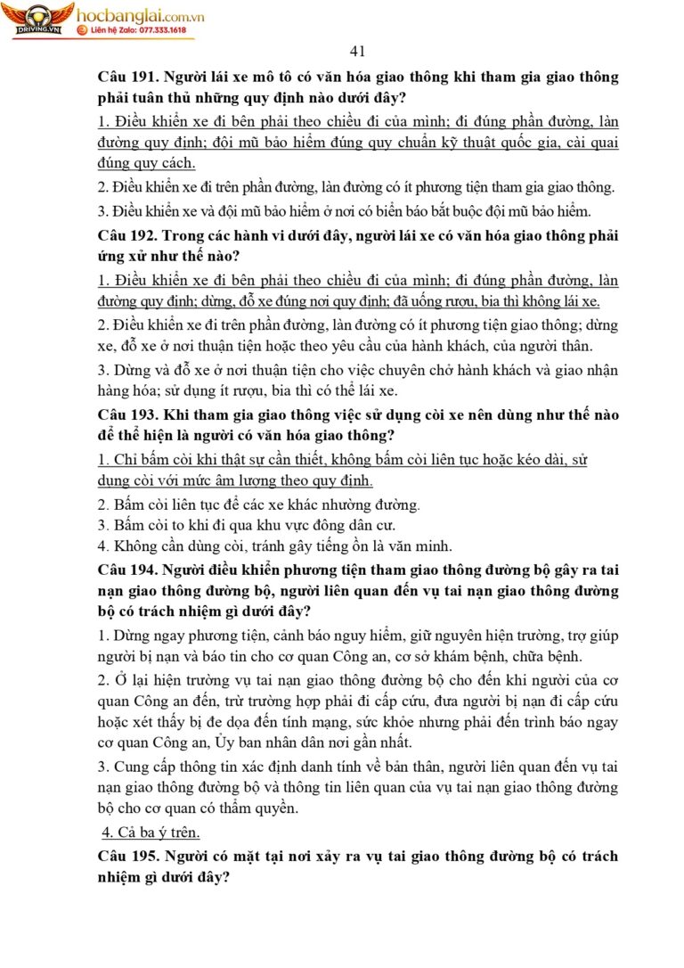 bộ 600 câu hỏi dùng cho sát hạch lái xe cơ giới đường bộ (1) page 0045