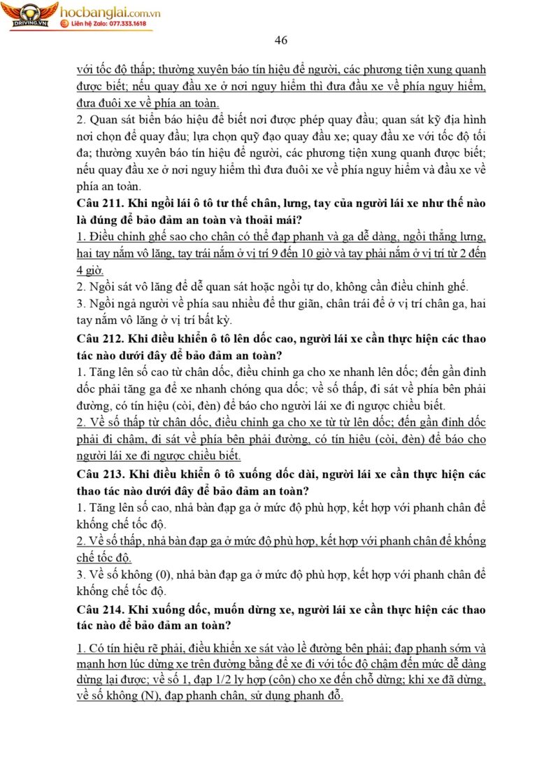 bộ 600 câu hỏi dùng cho sát hạch lái xe cơ giới đường bộ (1) page 0050
