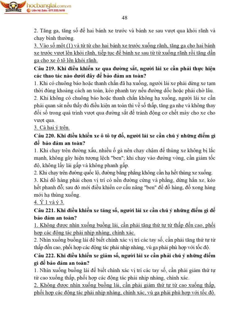bộ 600 câu hỏi dùng cho sát hạch lái xe cơ giới đường bộ (1) page 0052