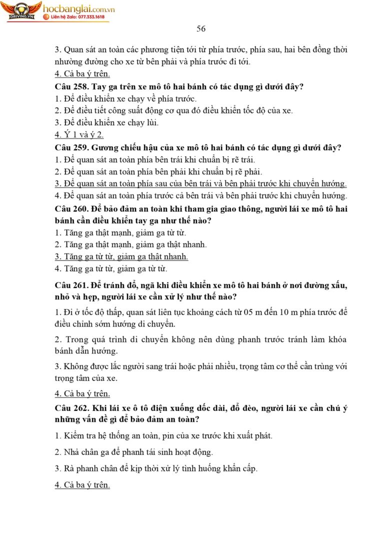 bộ 600 câu hỏi dùng cho sát hạch lái xe cơ giới đường bộ (1) page 0060