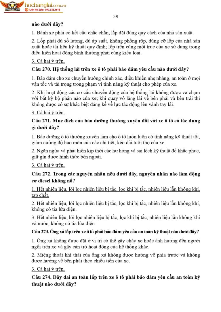 bộ 600 câu hỏi dùng cho sát hạch lái xe cơ giới đường bộ (1) page 0063