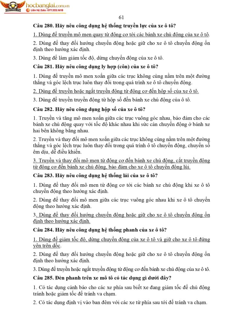 bộ 600 câu hỏi dùng cho sát hạch lái xe cơ giới đường bộ (1) page 0065