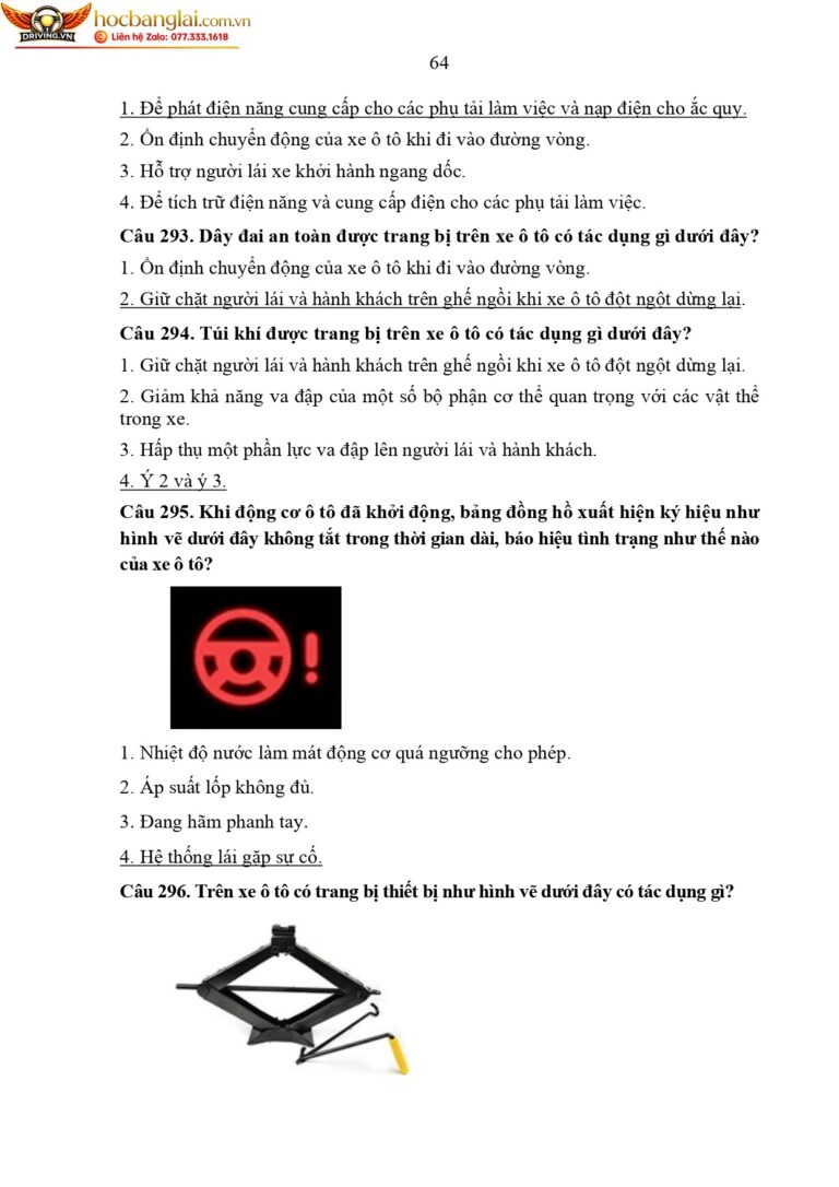 bộ 600 câu hỏi dùng cho sát hạch lái xe cơ giới đường bộ (1) page 0068