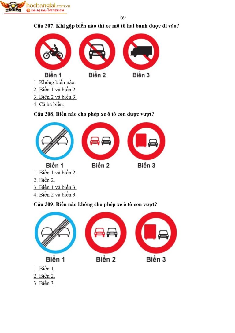 bộ 600 câu hỏi dùng cho sát hạch lái xe cơ giới đường bộ (1) page 0073