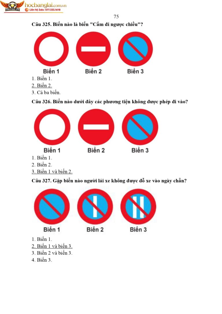 bộ 600 câu hỏi dùng cho sát hạch lái xe cơ giới đường bộ (1) page 0079