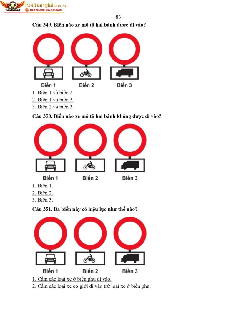 bộ 600 câu hỏi dùng cho sát hạch lái xe cơ giới đường bộ (1) page 0087
