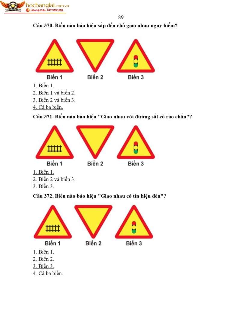 bộ 600 câu hỏi dùng cho sát hạch lái xe cơ giới đường bộ (1) page 0093