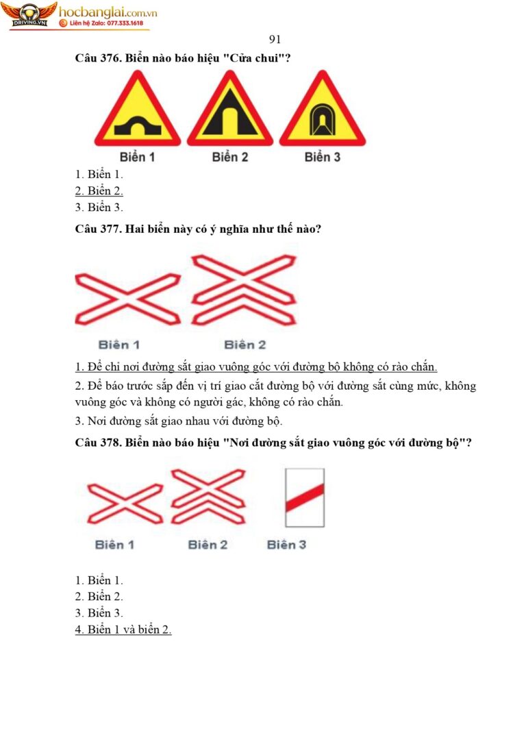 bộ 600 câu hỏi dùng cho sát hạch lái xe cơ giới đường bộ (1) page 0095