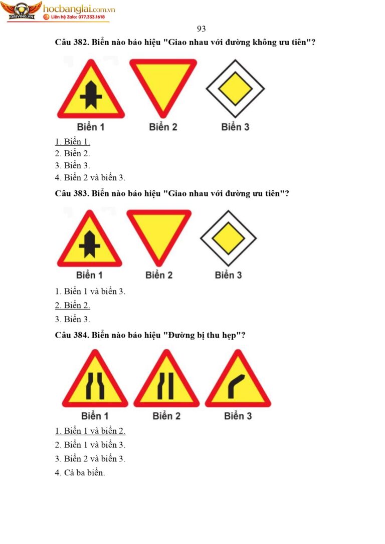 bộ 600 câu hỏi dùng cho sát hạch lái xe cơ giới đường bộ (1) page 0097