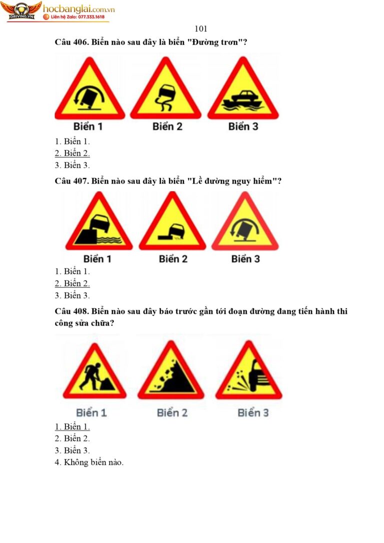 bộ 600 câu hỏi dùng cho sát hạch lái xe cơ giới đường bộ (1) page 0105