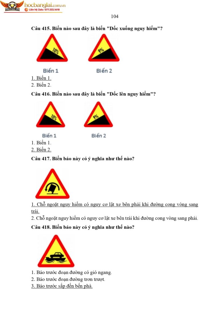 bộ 600 câu hỏi dùng cho sát hạch lái xe cơ giới đường bộ (1) page 0108