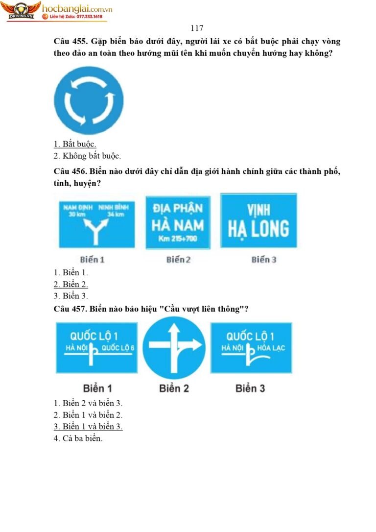 bộ 600 câu hỏi dùng cho sát hạch lái xe cơ giới đường bộ (1) page 0121