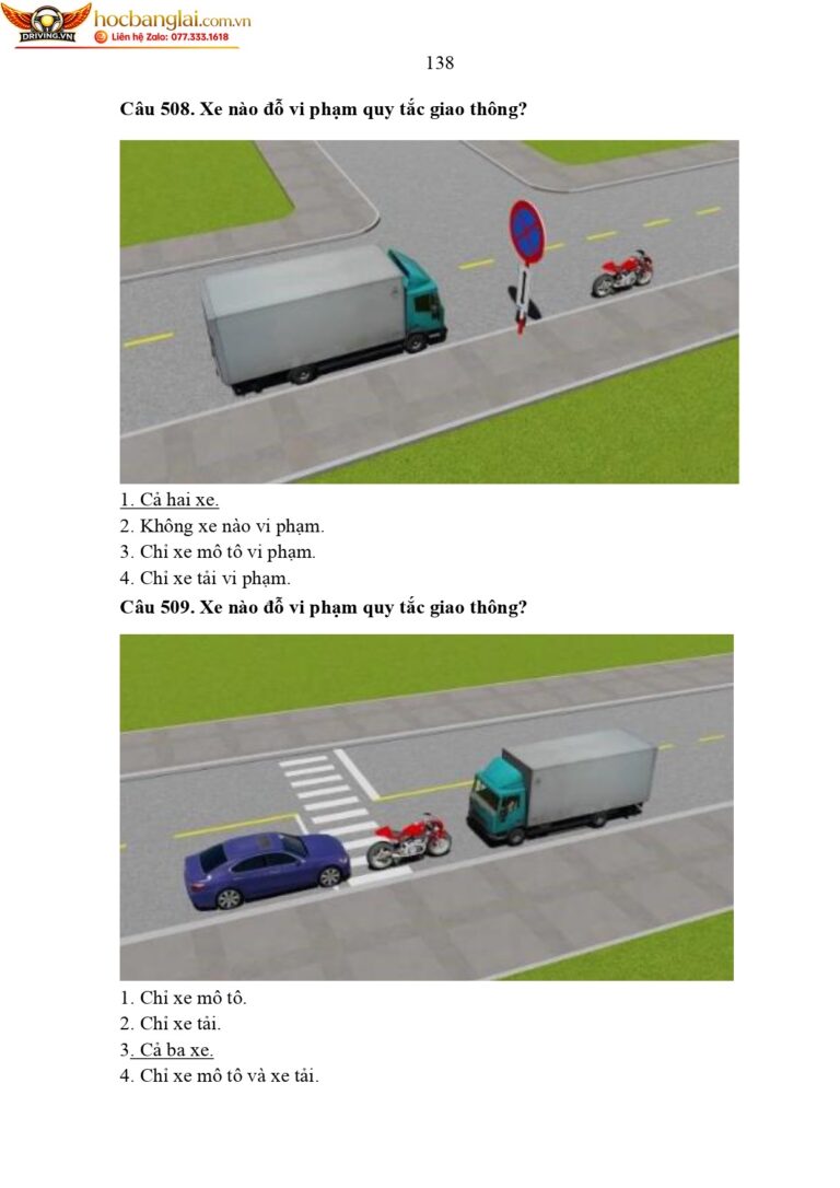 bộ 600 câu hỏi dùng cho sát hạch lái xe cơ giới đường bộ (1) page 0142