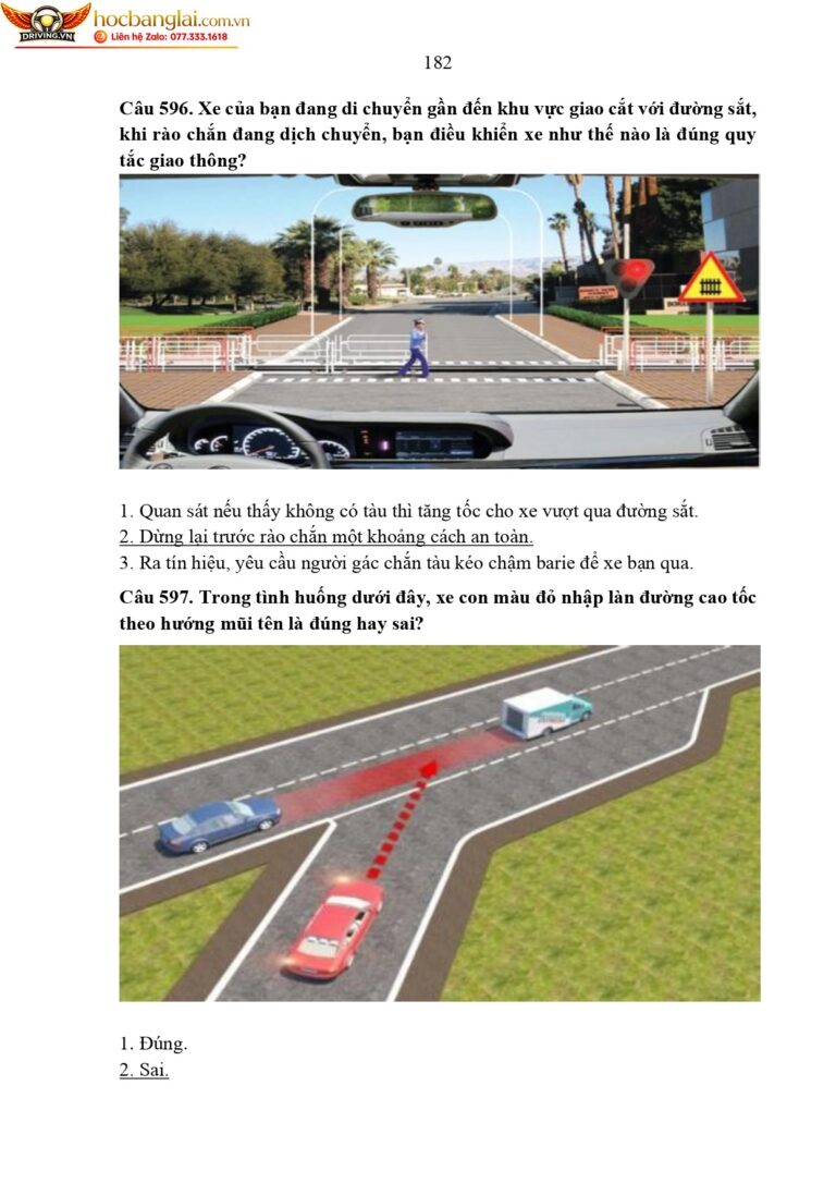 bộ 600 câu hỏi dùng cho sát hạch lái xe cơ giới đường bộ (1) page 0186